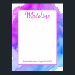 Waterverf Paarse Blue Star BAT MITZVAH Log in Poster<br><div class="desc">Een prachtig religieus joods Bat Mitzvah in poster. Licht waterverf pastel paars,  violet,  blauw,  turquoise met ster David in wit. . Perfect voor 12-jarige dochter,  meisje. Eenvoudig te bewerken - voeg alleen uw gegevens/tekst toe.</div>