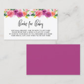 Waterverf Paarse boboeken voor Baby Visitekaartje (Voorkant / Achterkant)