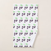 Waterverf Paarse Braam Botanisch Bad Handdoek (Handdoek)