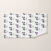 Waterverf Paarse Braam Botanisch Bad Handdoek (Handdoek)