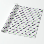 Waterverf Paarse Braam Botanisch Cadeaupapier (Uitgerold)