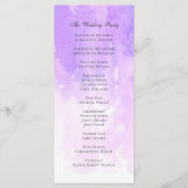 Waterverf paarse bruiloft. Elegante violette serin Programmakaart (Achterkant)