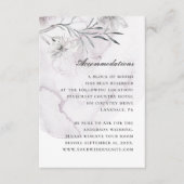 Waterverf paarse bruiloft informatiekaartje (Voorkant)