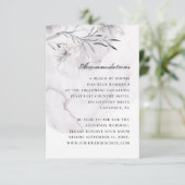 Waterverf paarse bruiloft informatiekaartje (Staand voorkant)