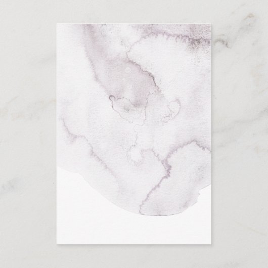 Waterverf paarse bruiloft informatiekaartje (Achterkant)