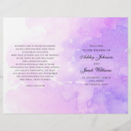 Waterverf paarse bruiloft. Lavender-programma gevo