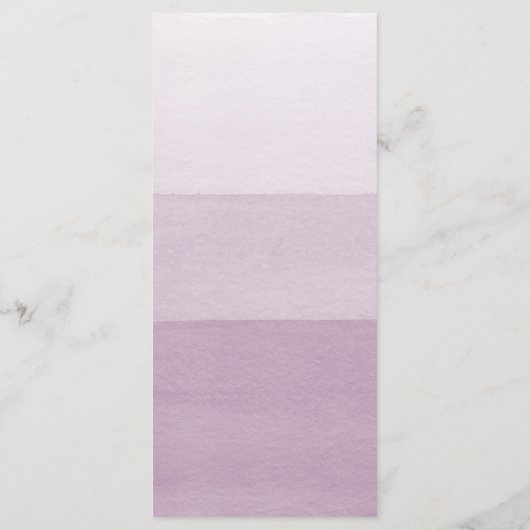 Waterverf Paarse bruiloft Menu (Achterkant)