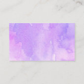 Waterverf paarse bruiloft. Romantische lavendel Plaatskaartje (Achterkant)