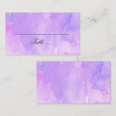 Waterverf paarse bruiloft. Romantische lavendel Plaatskaartje (Voorkant / Achterkant)