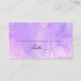 Waterverf paarse bruiloft. Romantische lavendel Plaatskaartje