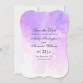 Waterverf paarse bruiloft. Romantische lavendel Save The Date (Voorkant)