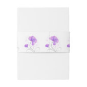 Waterverf paarse bruiloft voor wilde bloemen uitnodigingen wikkel (Achterkant Voorbeeld)