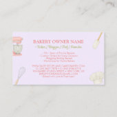 Waterverf Paarse Cake Maker Bakken Visitekaartje (Achterkant)