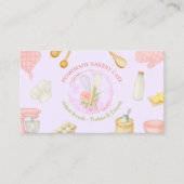 Waterverf Paarse Cake Maker Bakken Visitekaartje (Voorkant)