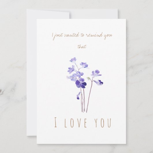 waterverf paarse cape primrose wenskaart kaart (Voorkant)