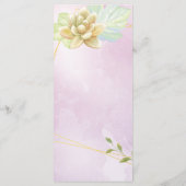 waterverf paarse chique bloemenbruiloft Menu (Achterkant)