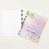 waterverf paarse chique bloemenbruiloft planner (Display)