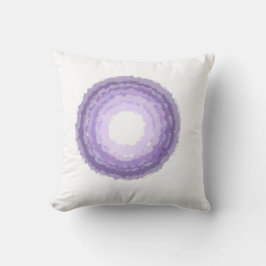 Waterverf paarse cirkel ontwerp werpkussen kussen