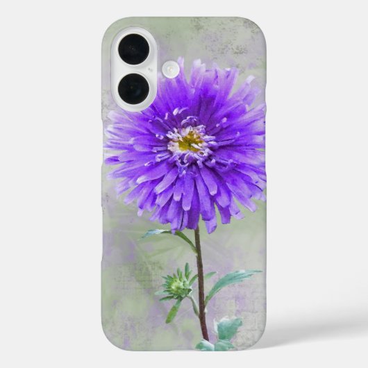Waterverf Paarse Dahlia Case-Mate iPhone Case (Achterkant)