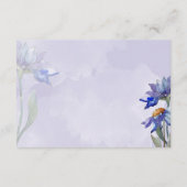 Waterverf Paarse Daisies Wedding Details Lavender Informatiekaartje (Achterkant)