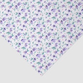  Waterverf Paarse Ditsy Floral Pattern Tissuepapier (Detail)