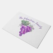 Waterverf Paarse Druivencluster Art Painting. Deurmat (Schuin)