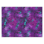 Waterverf Paarse en Blauwgroen marmer Galaxy Tafelkleed (Voorkant (Horizontaal))