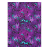 Waterverf Paarse en Blauwgroen marmer Galaxy Tafelkleed (Voorkant)