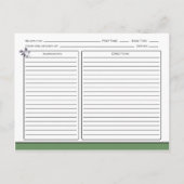 Waterverf Paarse en groene lederrecepten | Briefkaart (Achterkant)