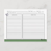 Waterverf Paarse en groene lederrecepten | Briefkaart (Achterkant)