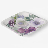Waterverf Paarse en lavender Flowers Papieren Bordje (Gebogen)