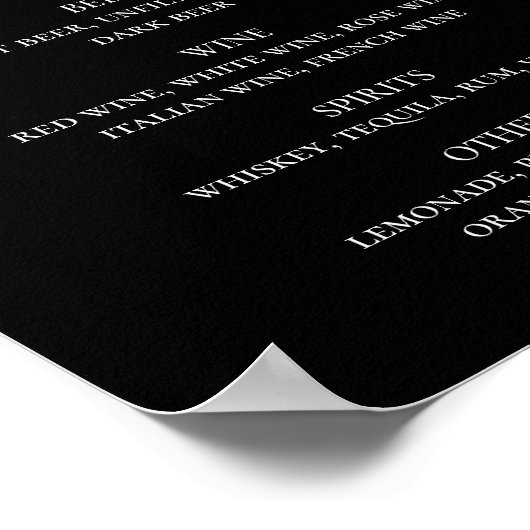 Waterverf paarse en zwarte drinken voor de bruilof poster (Hoek)