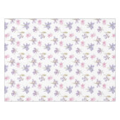 Waterverf Paarse Engelse bloemenpatroon Tafelkleed (Voorkant (Horizontaal))