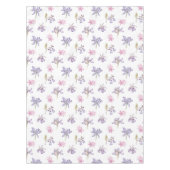 Waterverf Paarse Engelse bloemenpatroon Tafelkleed (Voorkant)