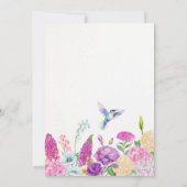Waterverf paarse esthetische bloem kaart (Achterkant)