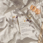 Waterverf Paarse Floral Bright Wedding Details Informatiekaartje