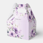 Waterverf Paarse Floral Favor Box Bedankdoosjes (Achterkant)