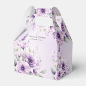 Waterverf Paarse Floral Favor Box Bedankdoosjes (Voorkant Zijde)