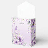 Waterverf Paarse Floral Favor Box Bedankdoosjes (Geopend)