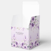 Waterverf Paarse Floral Favor Box Bedankdoosjes (Geopend)