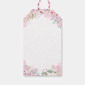 Waterverf Paarse Floral Gold First Heilige Communi Cadeaulabel (Achterkant)