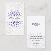 waterverf paarse floral Makeup artiest Kaart Visitekaartje (Voorkant / Achterkant)