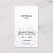 waterverf paarse floral Makeup artiest Kaart Visitekaartje (Achterkant)