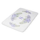 Waterverf Paarse Floral Monogram Badmat (Gekanteld)