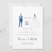 Waterverf Paarse Floral Save the Date Wedding (Achterkant)