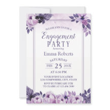 Waterverf Paarse Floral Weddenschap