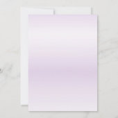 Waterverf Paarse Floral Weddenschap Kaart (Achterkant)