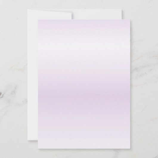 Waterverf Paarse Floral Weddenschap Kaart (Achterkant)