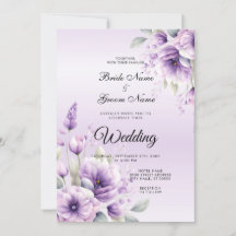 Waterverf Paarse Floral Weddenschap