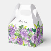 Waterverf Paarse Floral Wedding Bedankdoosjes (Achterkant)